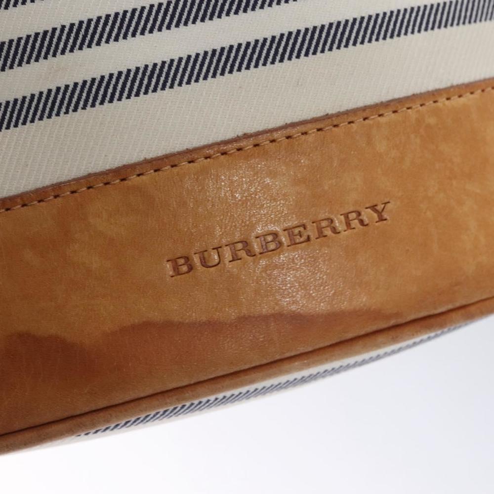 BURBERRY Backpack Canvas White Brown Auth th5698 - Picture 10 of 16